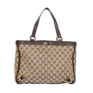 Gucci Abbey Tote Bag GG Canvas Beige